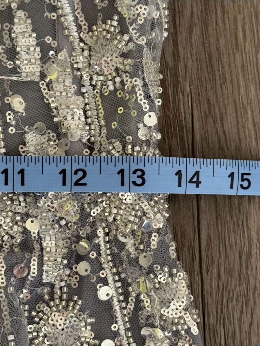 Azzure Couture Silver Embellished Gown- Size 8-Beaded Tulle Evening Dress - Picture 11 of 13